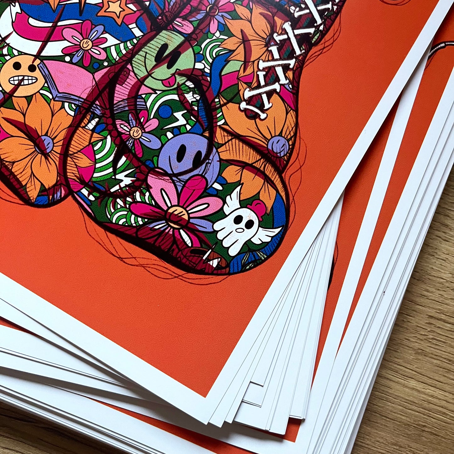 Boxing Doodle Gloves Print