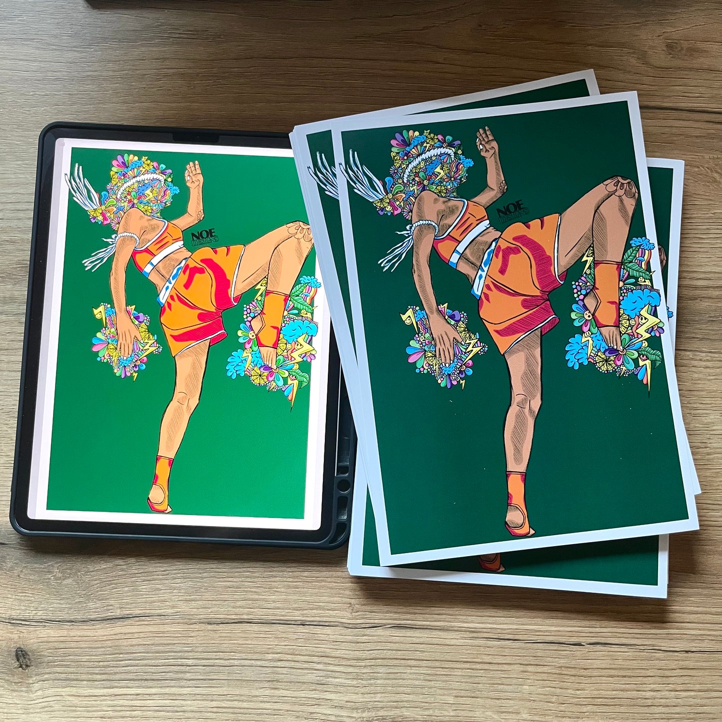 Sharp Knee Girl Print