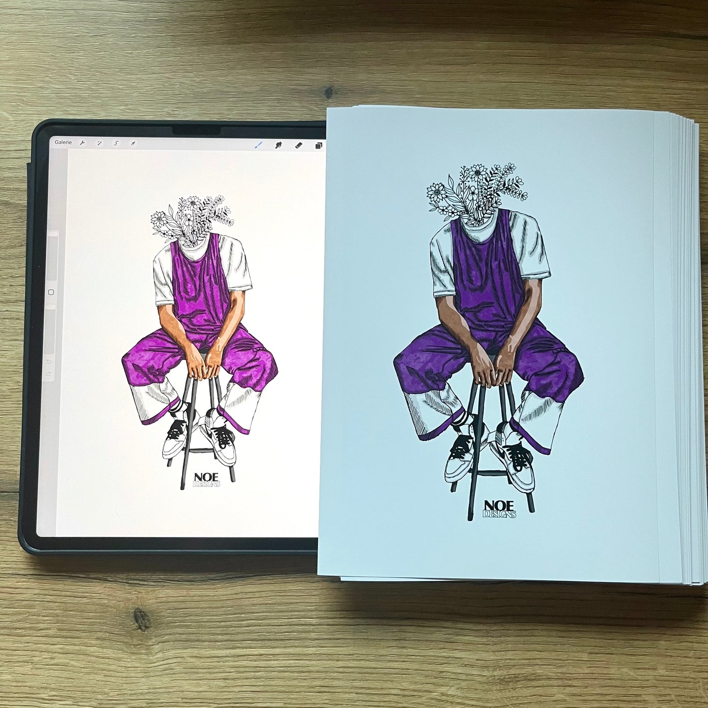 Flowers In My Head Print